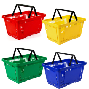 CESTINO SPESA A MANO IN PLASTICA DA 28 LT